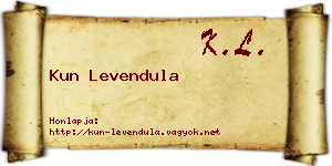 Kun Levendula névjegykártya